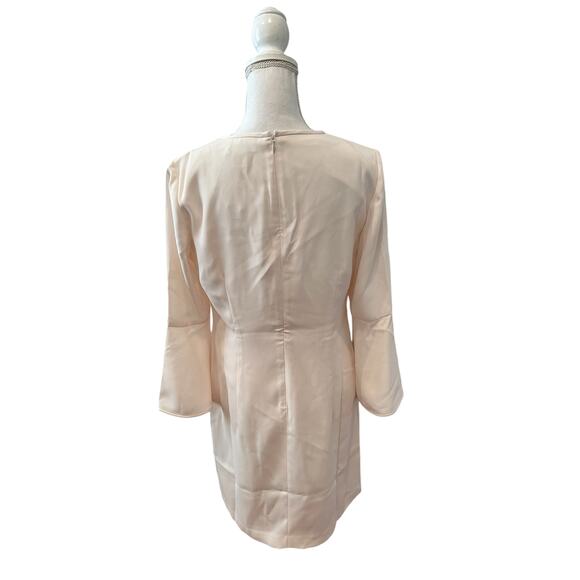 Club Monaco Crepe Bell Sleeve Dress Off White 4 - Picture 7 of 10